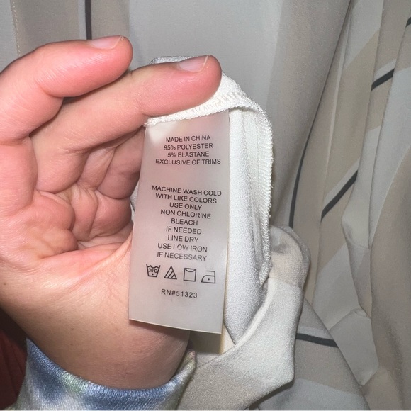 Vince Camuto asymmetrical stripe ruched side dress - Picture 8 of 8